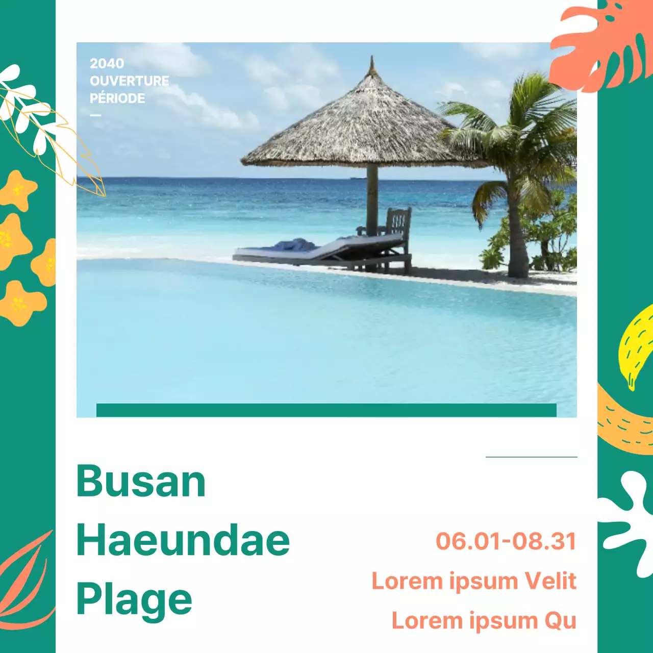 Heures d'ouverture de la plage