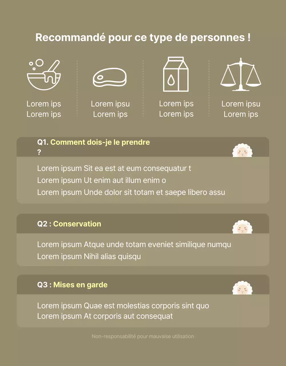 Poudre de protéines de lait de chèvre bleues et naturelles, publicité pour les produits de santé