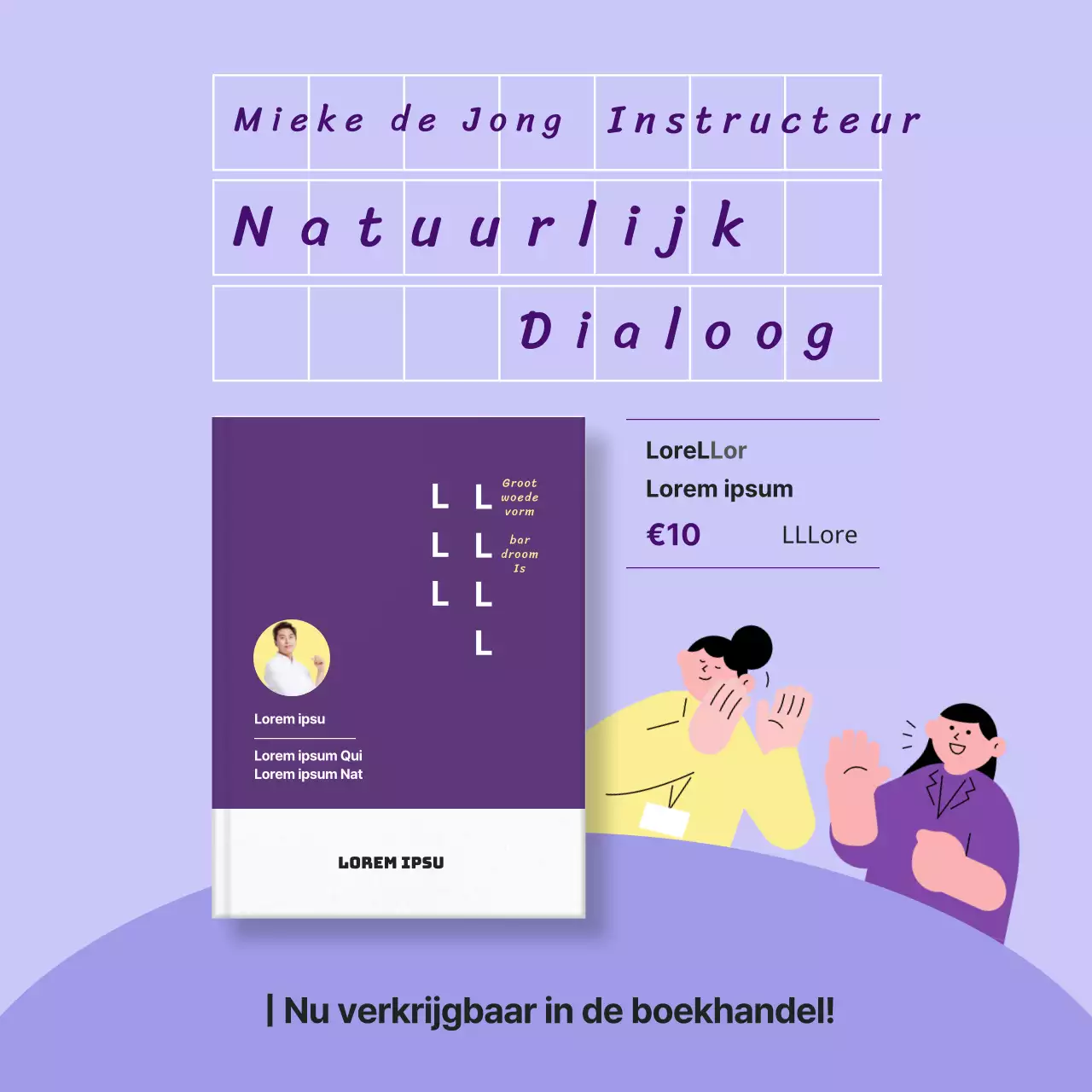 Een boek met ontspannende lavendelillustraties promoten (CardNews)