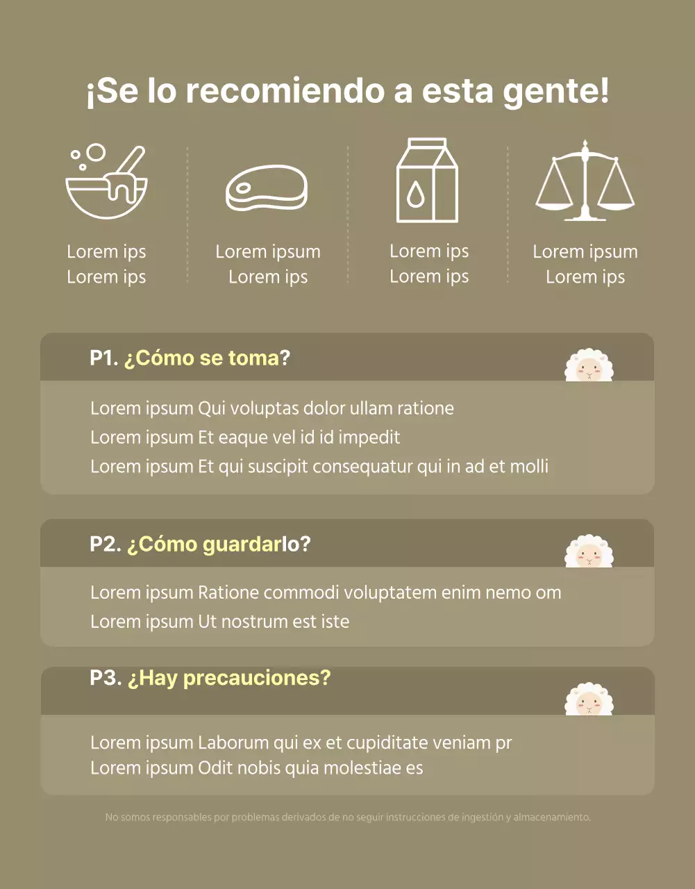 Anuncio de proteínas de leche de cabra en polvo azules y naturales para la salud