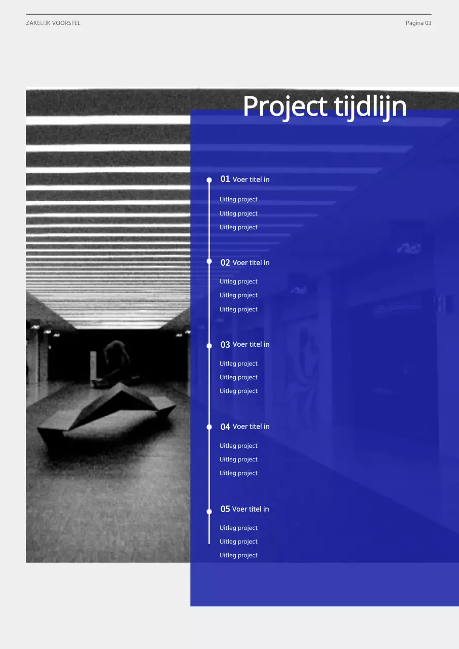 Zakelijk voorstel met een modern concept in blauw en grijs