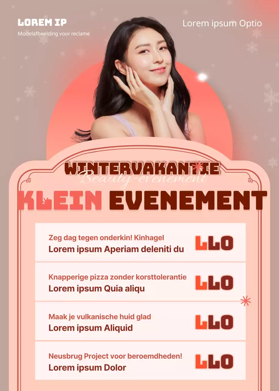 Wintervakantie petit fours in bruin en abrikoos