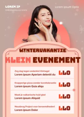 Wintervakantie petit fours in bruin en abrikoos