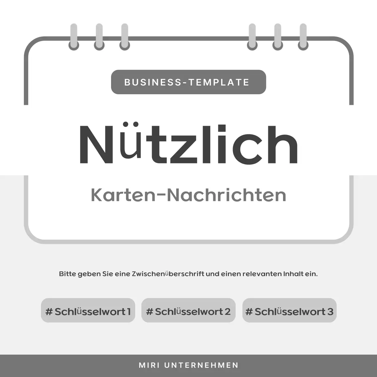 Einfache Geschäftspost in Schwarz und Weiß