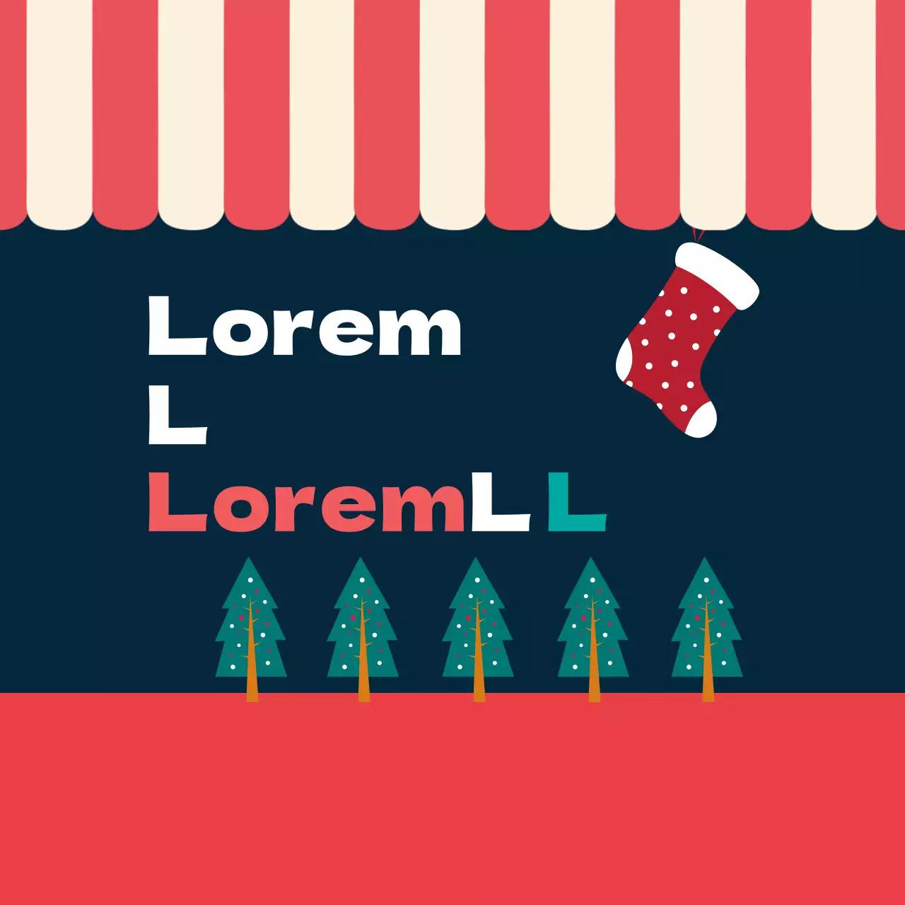 Étiquettes de vœux de Noël illustrées rouge et bleu marine