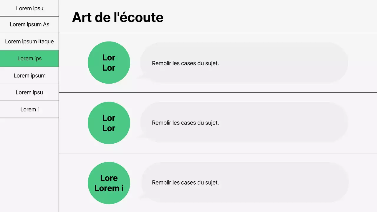 Formation aux techniques de communication de base en vert et blanc