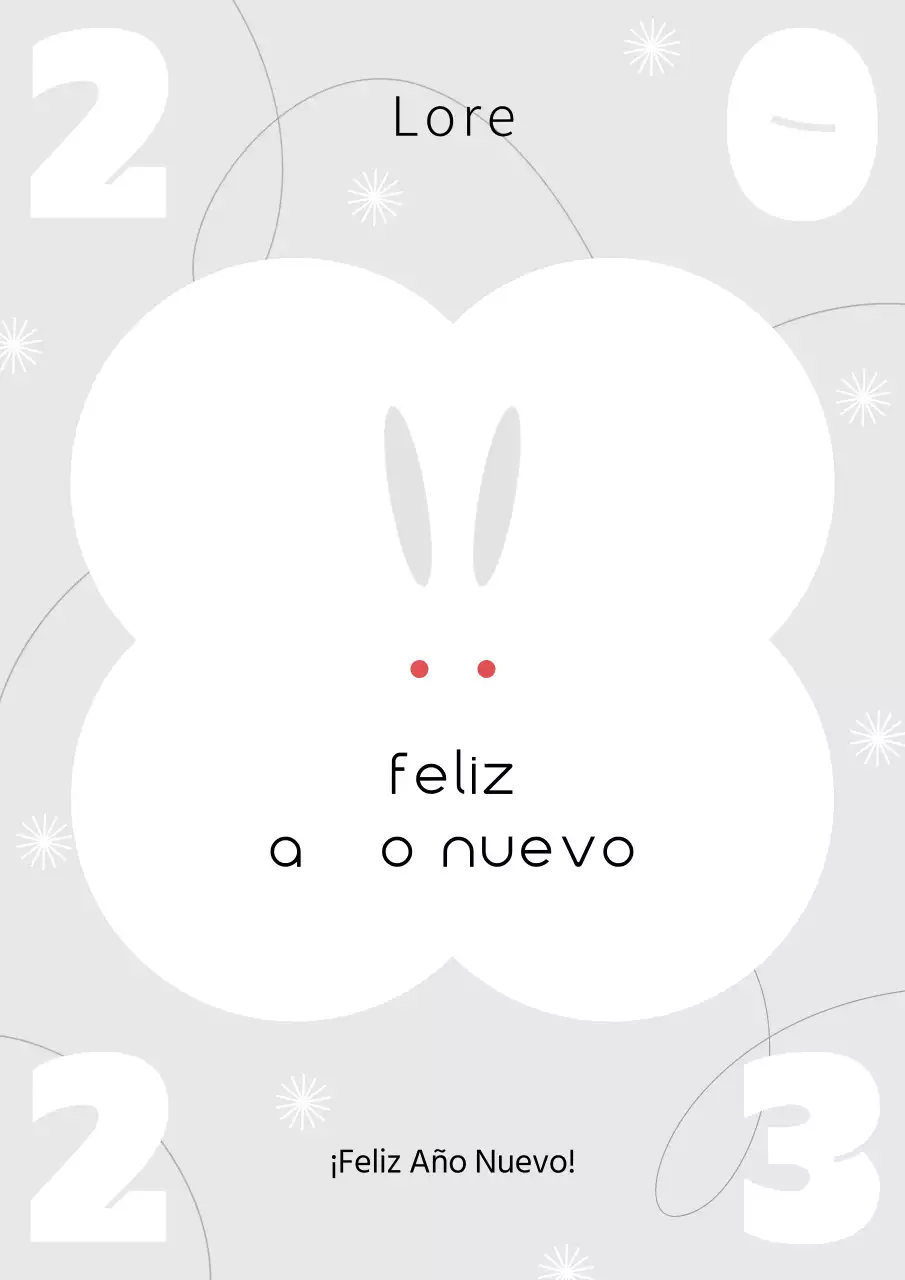 Tarjeta de felicitación sencilla con forma de dragón en blanco