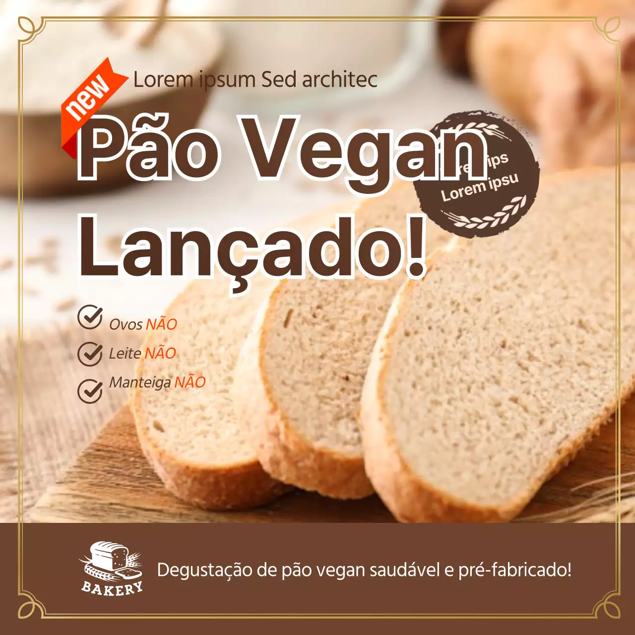 Promover o lançamento de um pão integral vegan