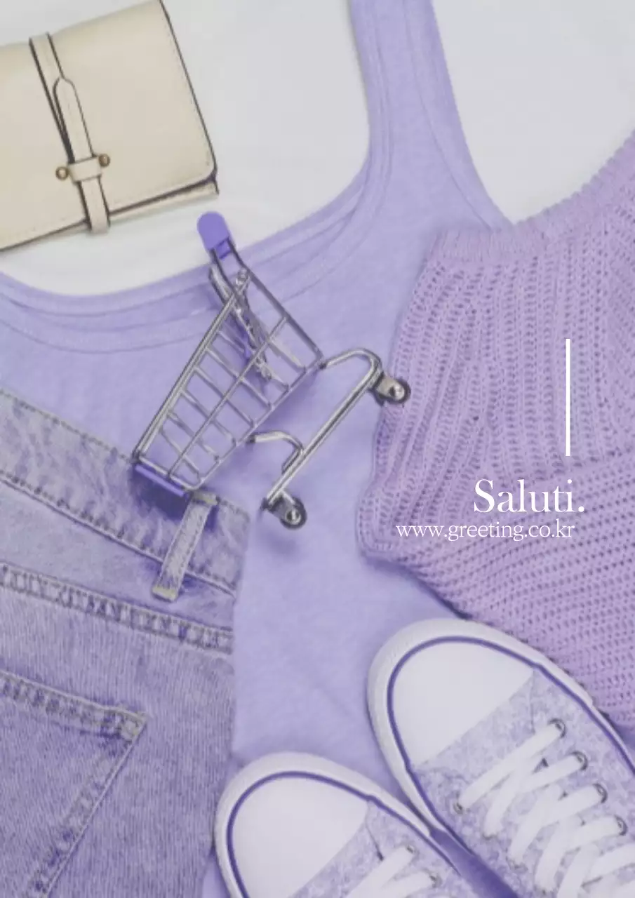 Poster di design per il rimborso di un centro commerciale elegante in color malva