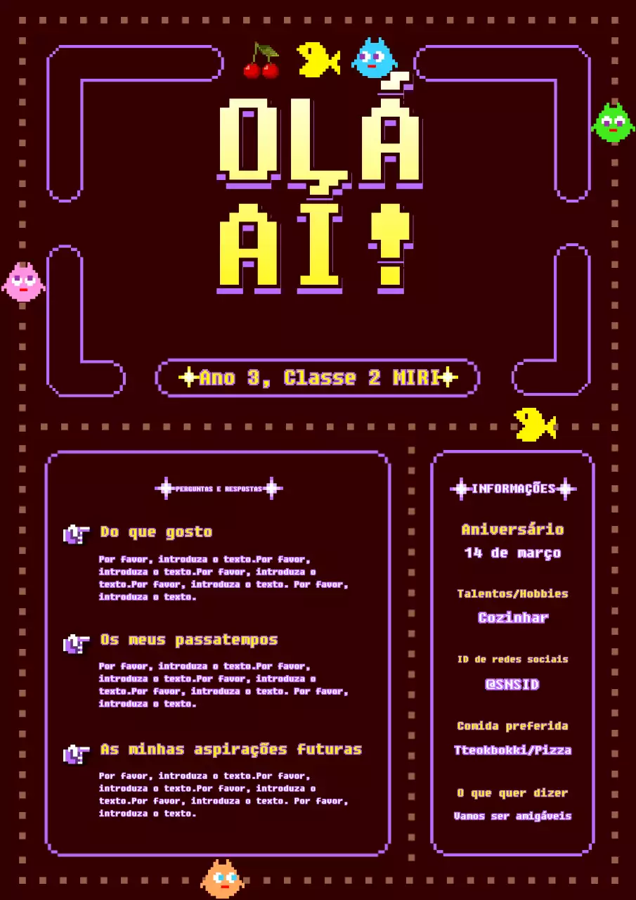 Um conceito de jogo clássico e giro em vermelho, castanho, roxo e amarelo.