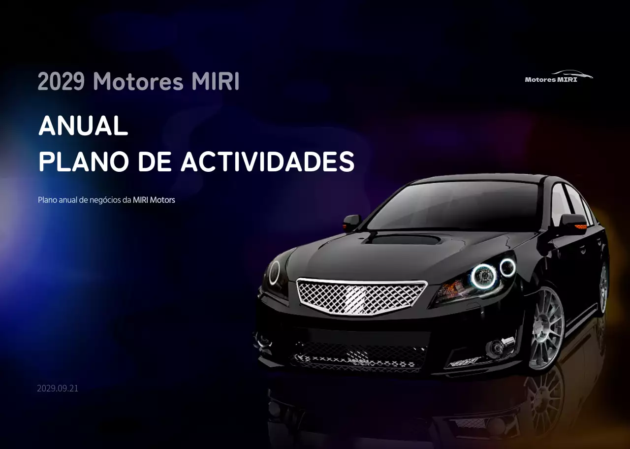 Encadernação de mola de carro com conceito gráfico em movimento em azul e preto