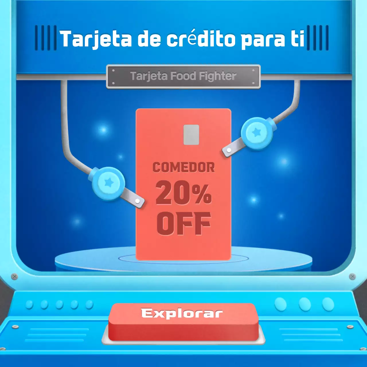 Simpático concepto de laboratorio azul prueba de tarjeta de crédito