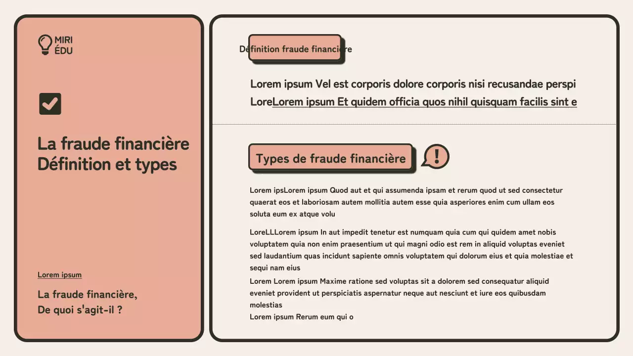  Guide minimaliste de formation à la prévention de la fraude (beige et orange)