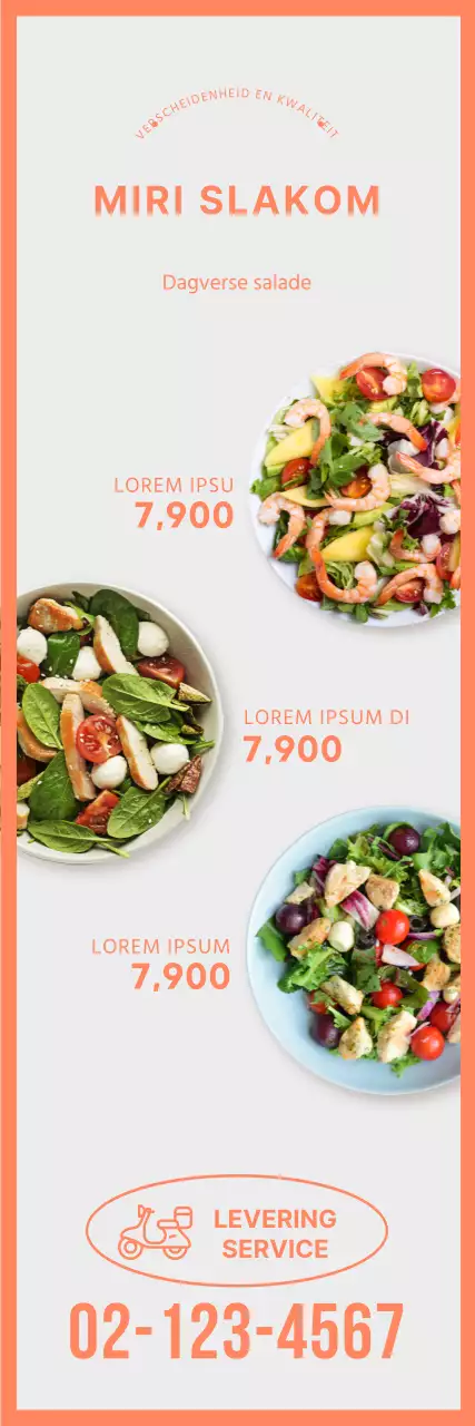 Oranje Monster Salade Banner