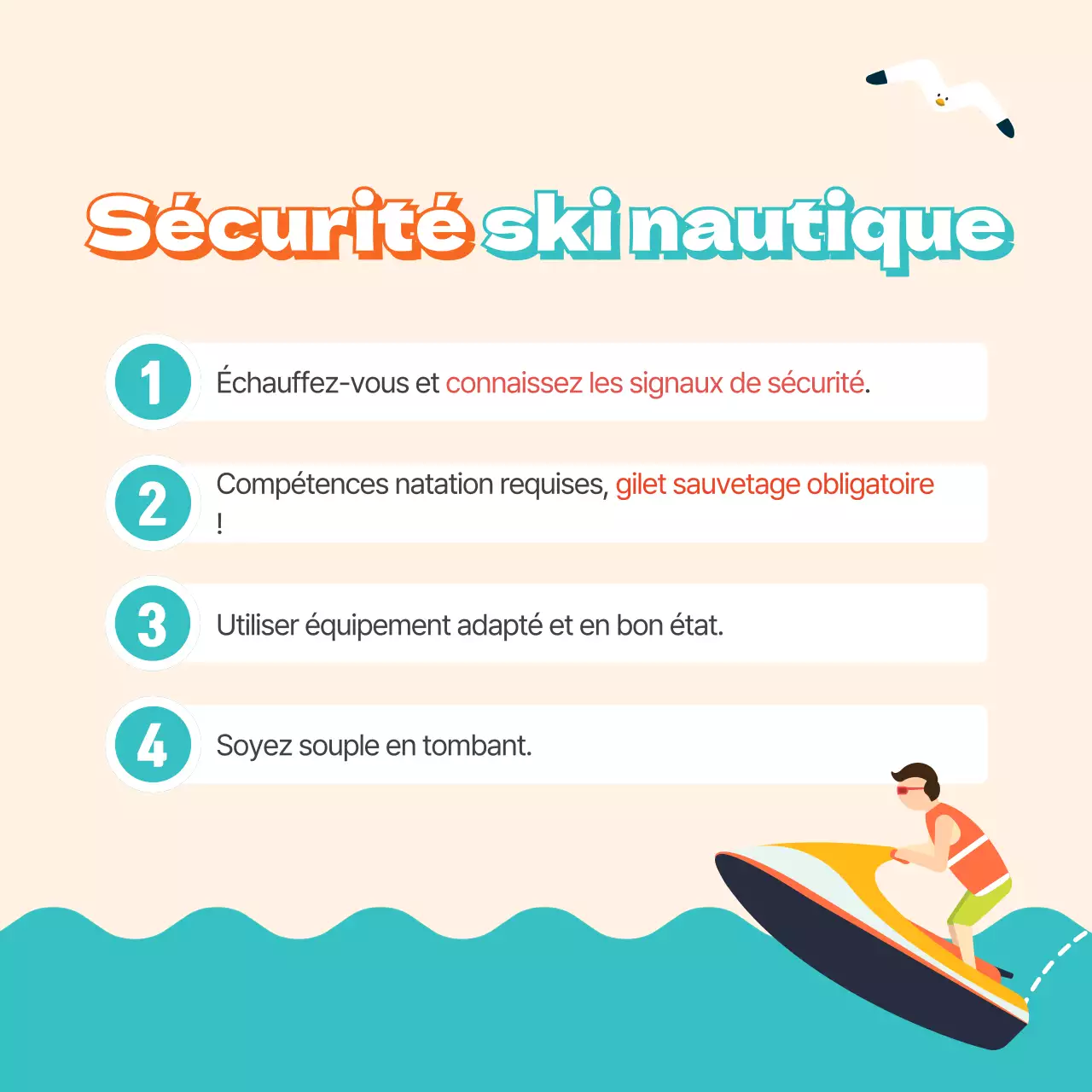 Conseils de sécurité pour les loisirs aquatiques