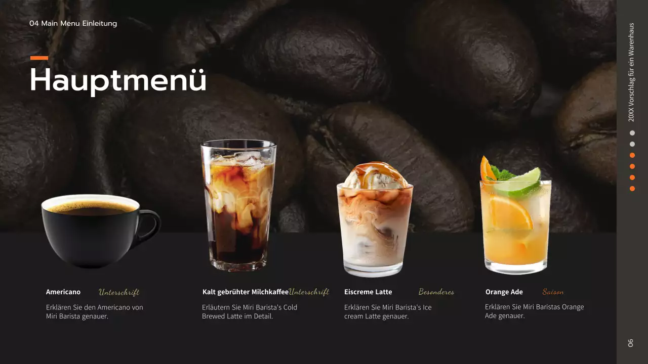 Brown Simple Department Store Vorschlag Präsentation für ein Café