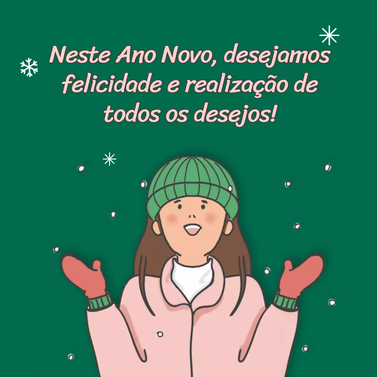 Brisa de Ano Novo sobre um fundo verde