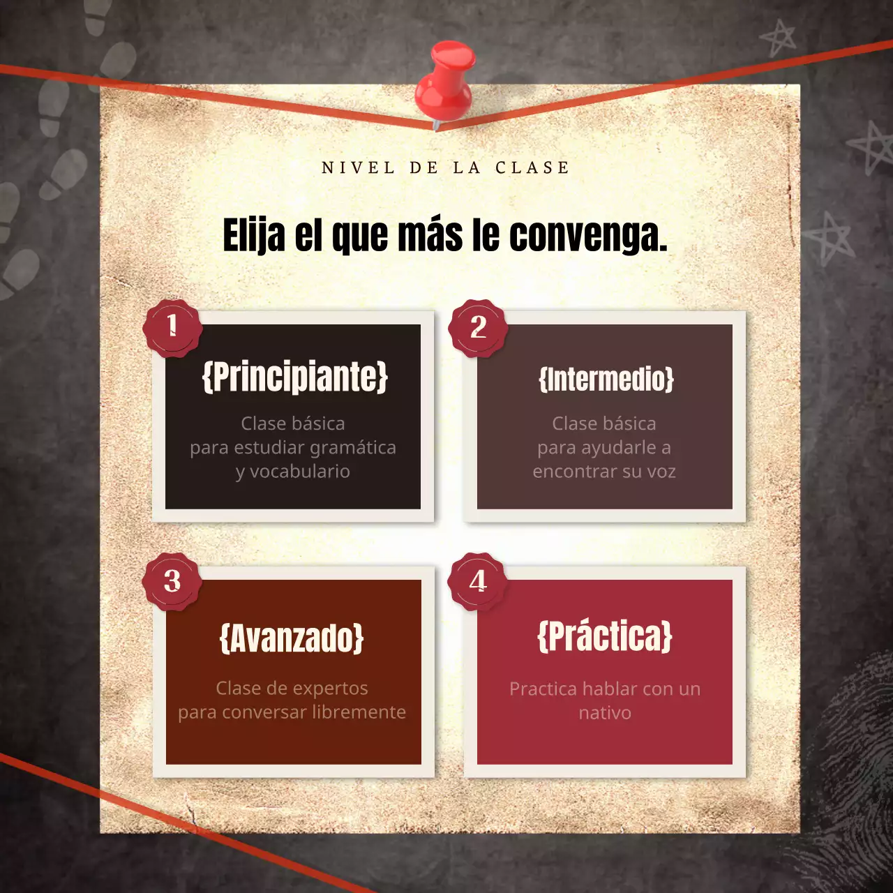 Plantilla de evento escolar en inglés como un diario de eventos oscuro