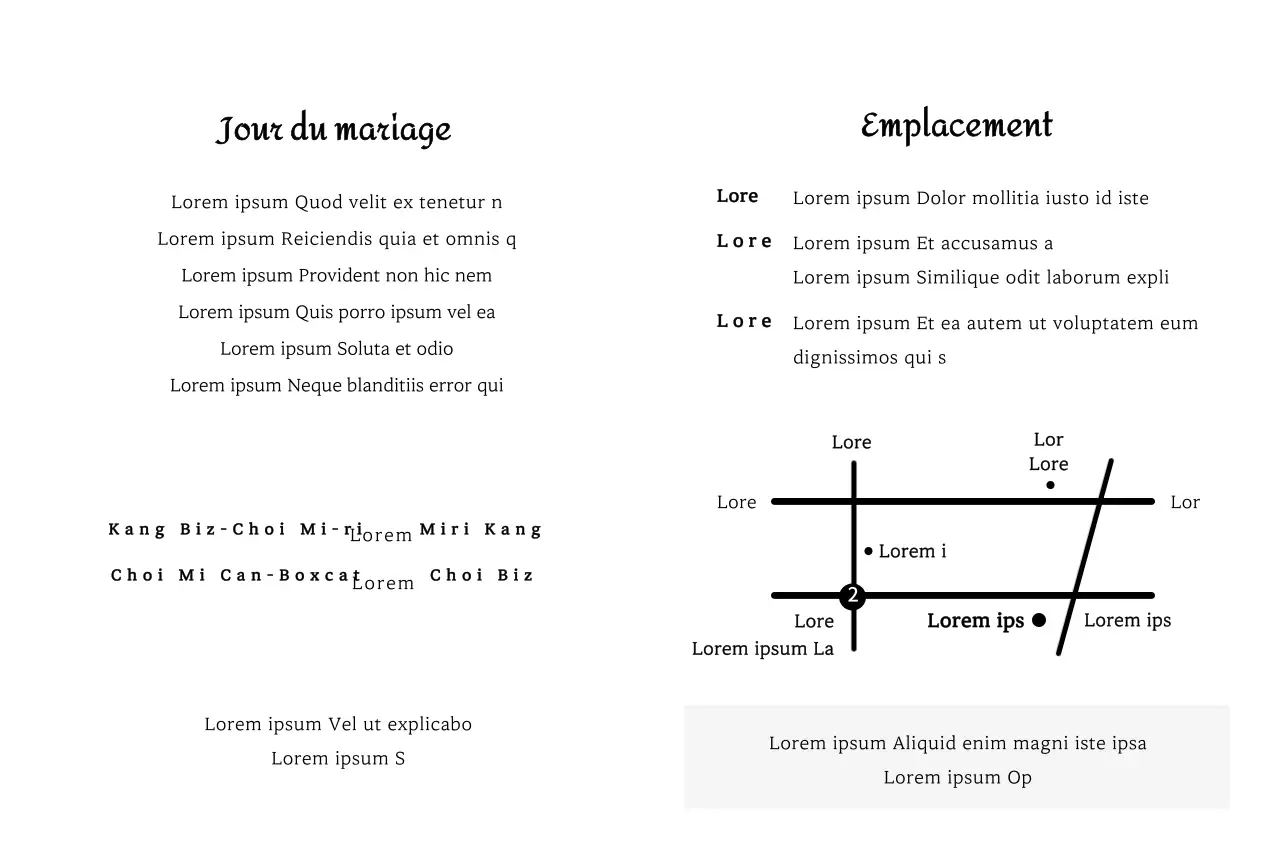 Des invitations de mariage épurées en noir et blanc