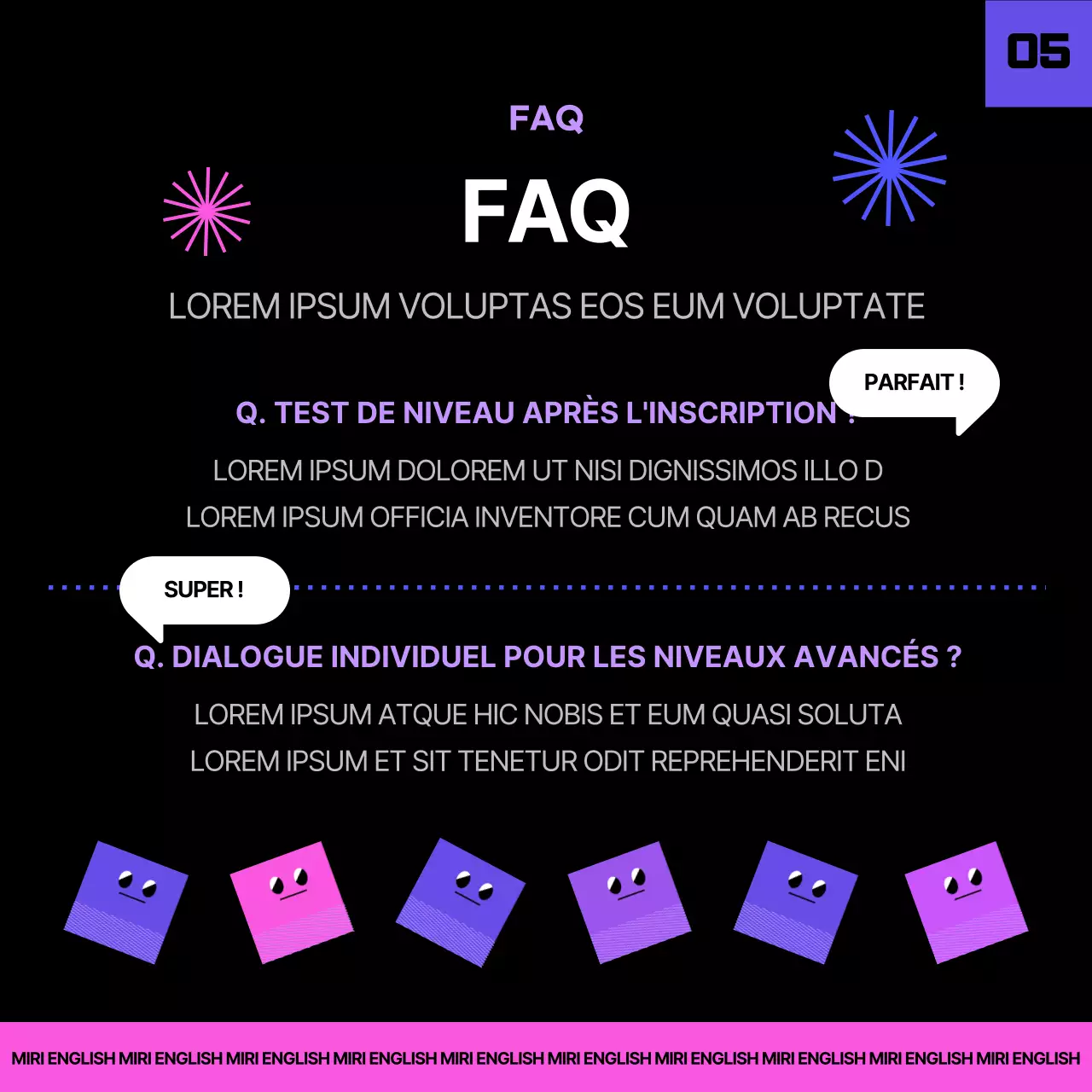 Programme de maîtrise en anglais dans le domaine du noir et du violet