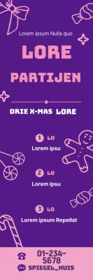 Paars Roze Illustratie Kerstfeest Kamerpromotie