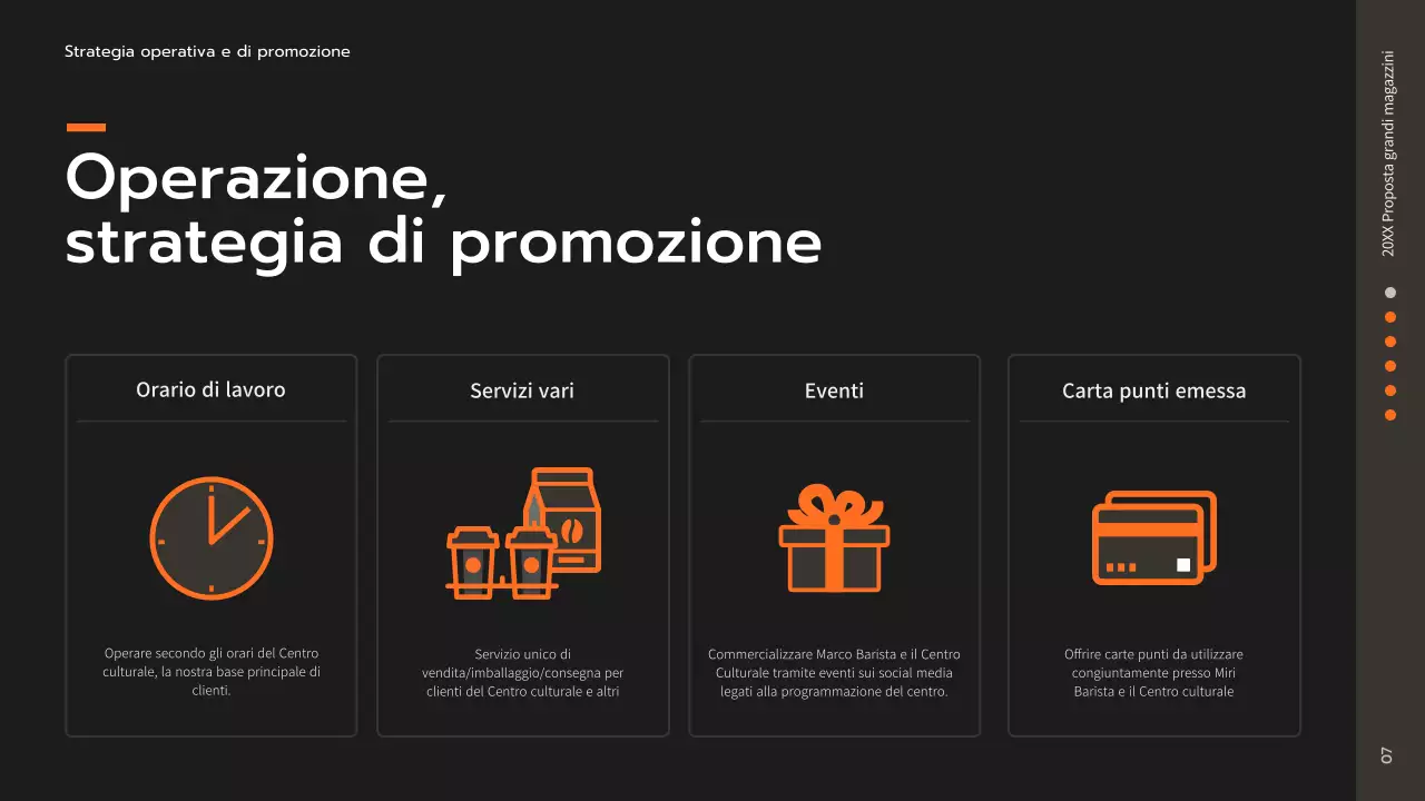 Presentazione della proposta di un caffè per un semplice grande magazzino Brown