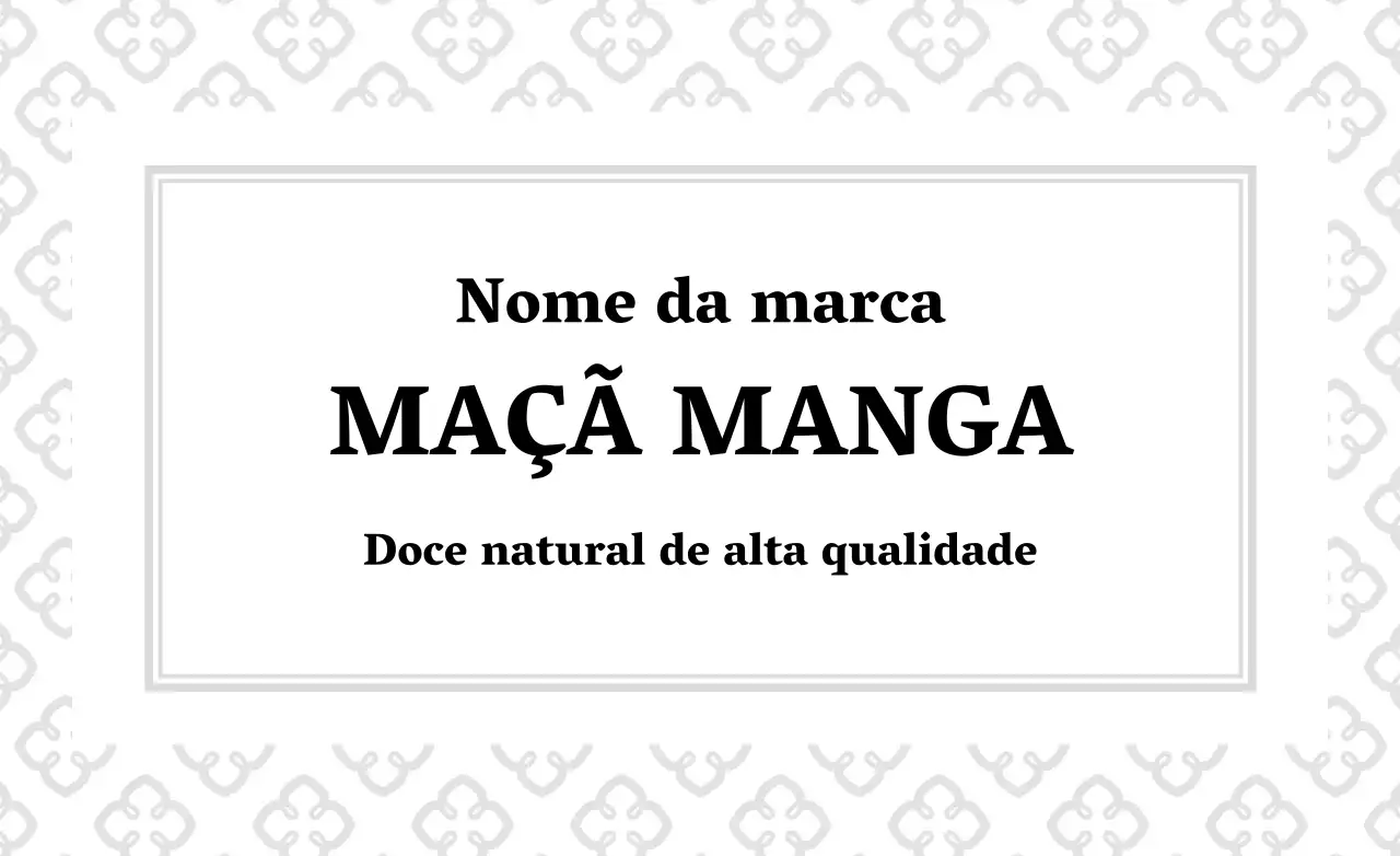 Rótulo preto de texto simples de compota de maçã e manga