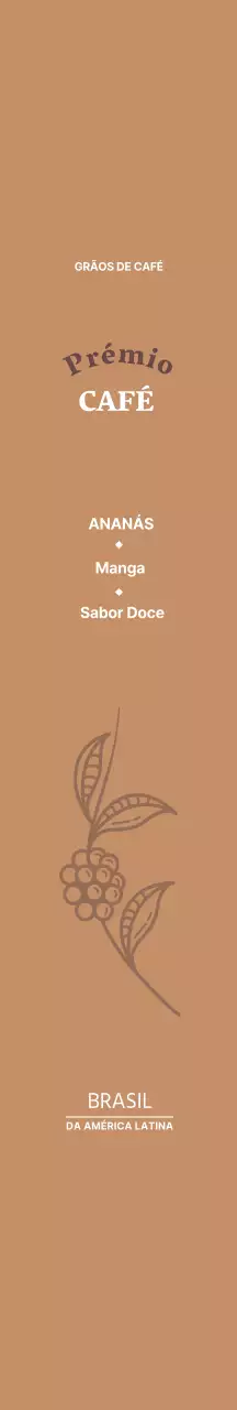 Embalagem de café em grão Vincci Cafe Beige Illustrated