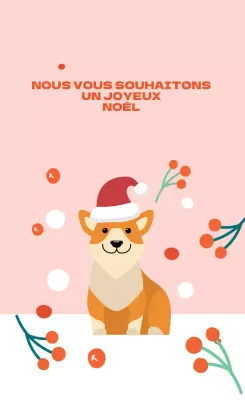 Étiquettes de Noël en rose, rouge, mignonnes et illustrées