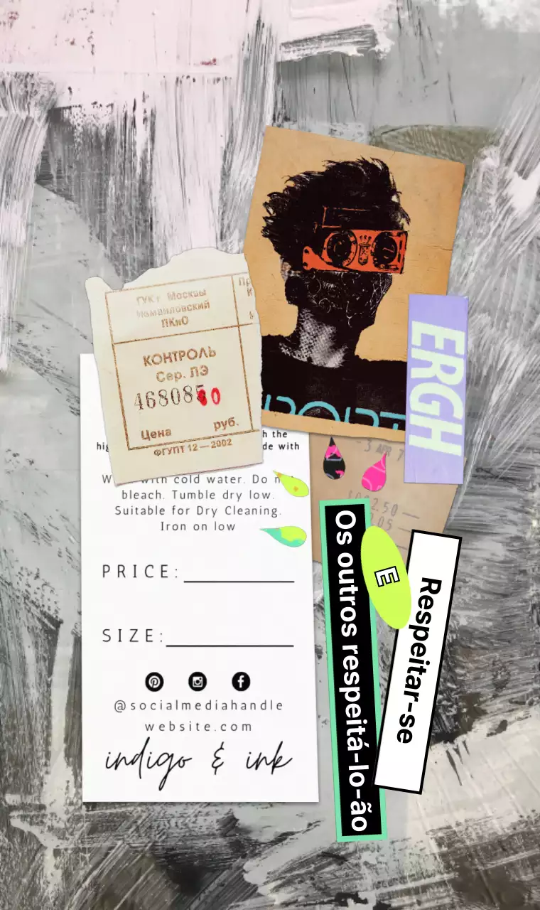 Uma colagem artística sentimental de memórias