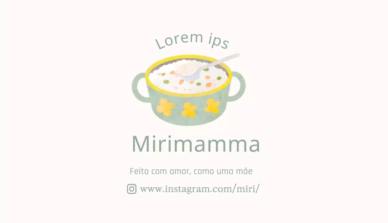 Cartões de visita para alimentos para bebés