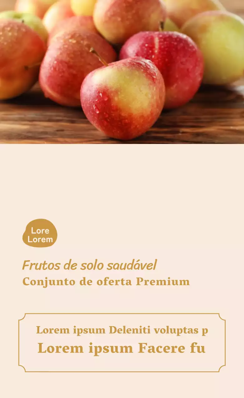 Autocolante vertical de maçã com imagem simples
