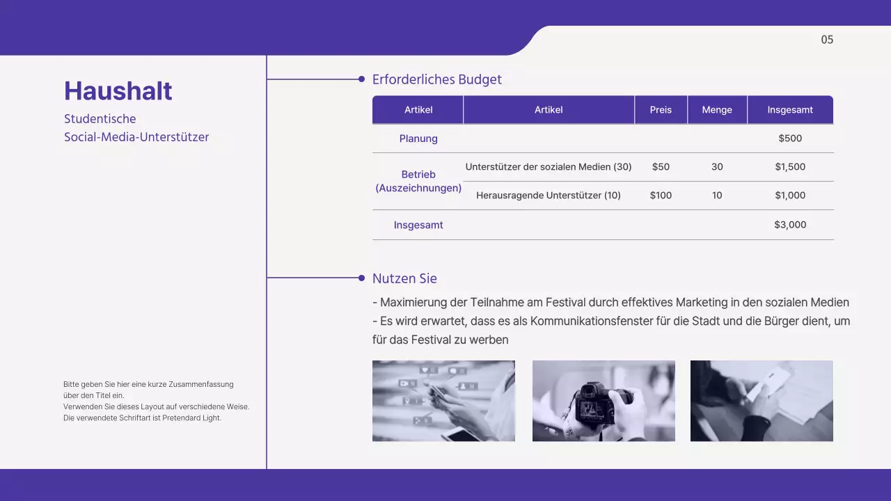 Präsentation des Boraton-Einsatzplans für die SNS-Anhänger unter den Studenten