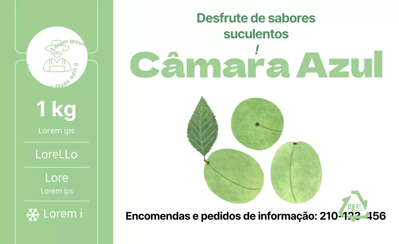 Ilustração de produtos de verão com ameixa, autocolantes simples por cor