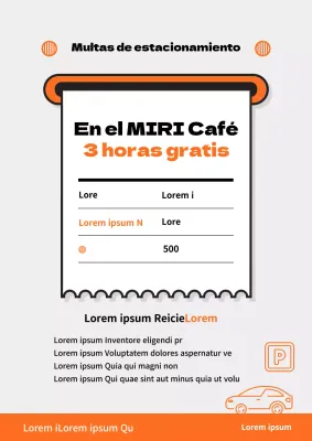 Señales de aparcamiento naranjas y grises