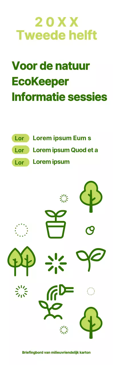Eenvoudige natuur icoon combinatie stijl in groen en chartreuse Over de eco-stewardship briefing