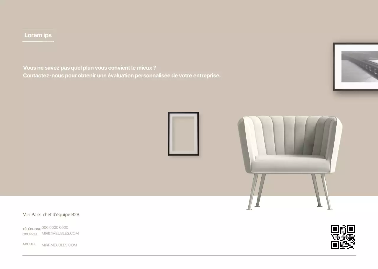 Entreprise B2B simple en beige