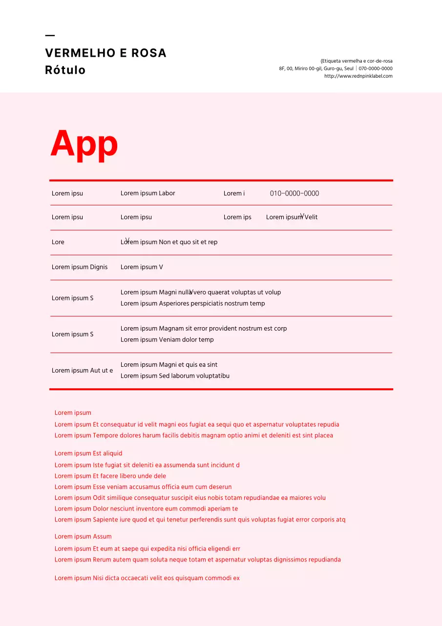 Formatação do documento de troca de devoluções de um retalhista em rosa-vermelho