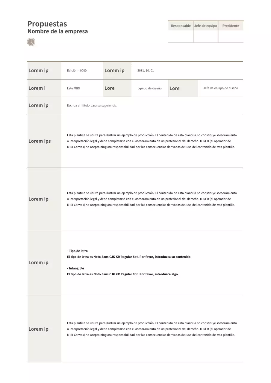 Marrón, simple, propuesta tabular