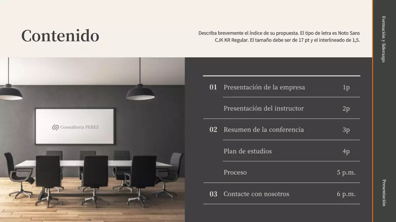 Propuesta de Lección de Coaching de Liderazgo para Promotores en Gris y Naranja