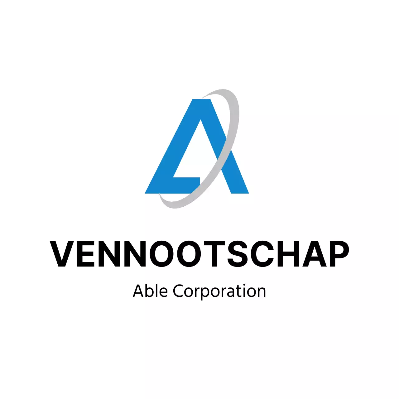 Eenvoudig blauw logo bedrijf logo uithangbord