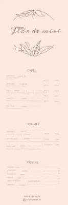 Rosa lujosa flor cafetería menú bordo banner