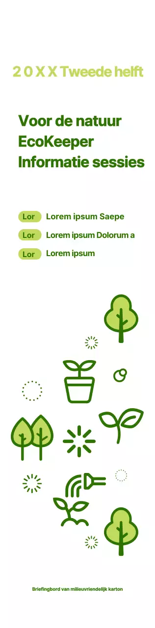 Eenvoudige natuur icoon combinatie stijl in groen en chartreuse Over de eco-stewardship briefing