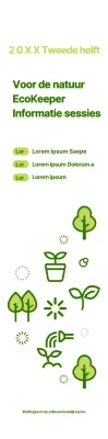 Eenvoudige natuur icoon combinatie stijl in groen en chartreuse Over de eco-stewardship briefing