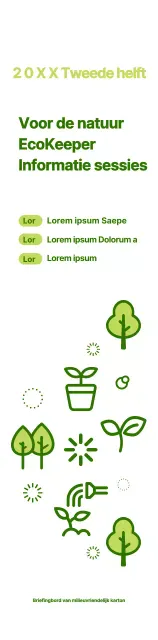 Eenvoudige natuur icoon combinatie stijl in groen en chartreuse Over de eco-stewardship briefing