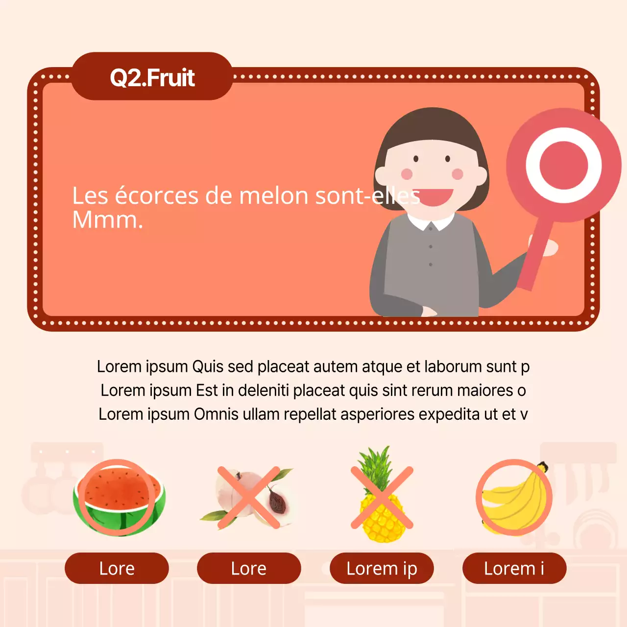 Quiz illustré sur les déchets alimentaires