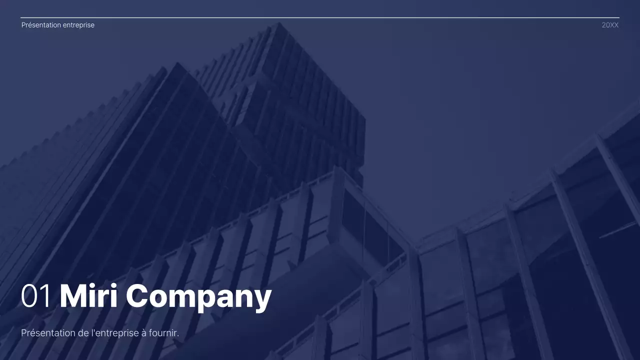 Concept simple en bleu marine et blanc rapport de gestion d'entreprise