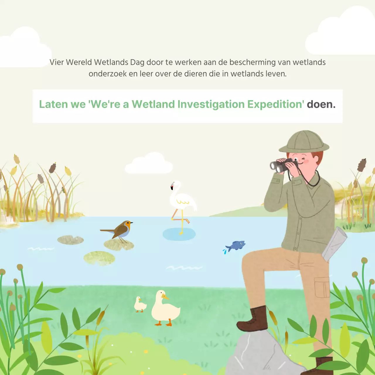 Ducasse Wereld Wetlands Dag KaartNieuws Ontwerp