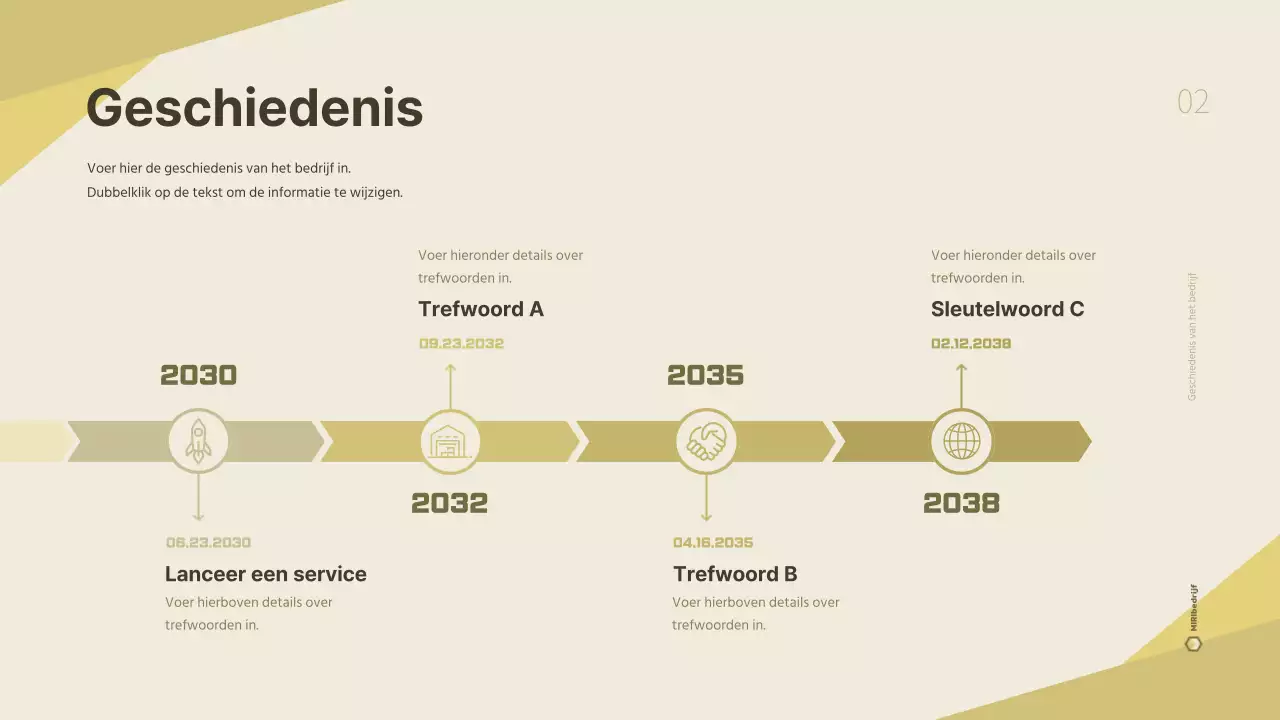 Een schoon, geel bedrijfsplan voor een logistiek bedrijf