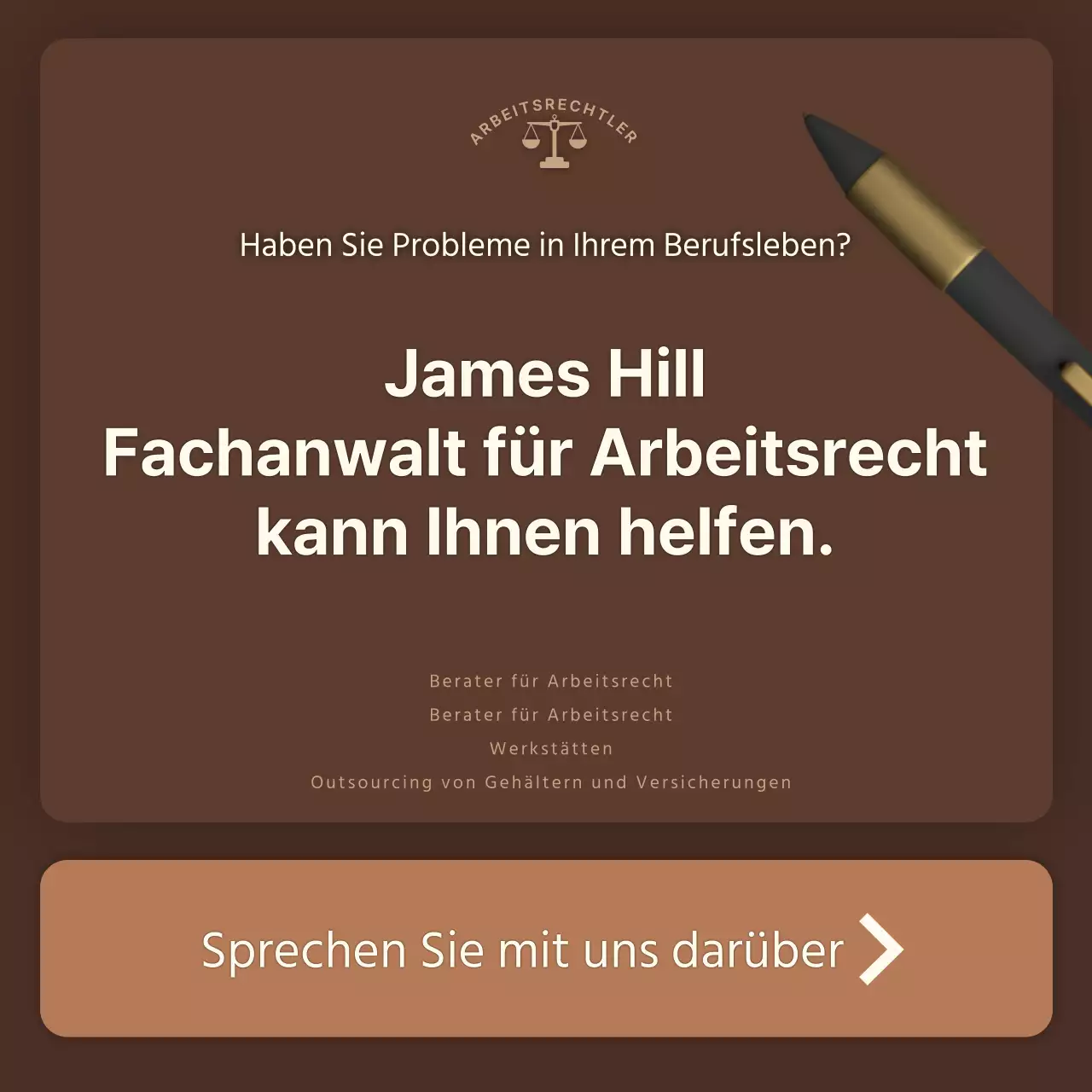 Braun, ordentlich und verändert, die diesjährige Lohnanwalts-Werbekarte News